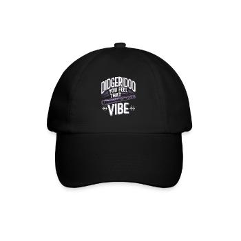 Didgeridoo Player Embracing Aboriginal Instrument - Baseball Cap - black/black - Front