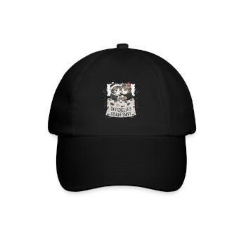 Chemise de nuit officielle Chat mignon chat chats couple - Casquette classique - noir/noir - Devant