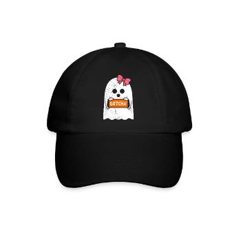 Halloween Kostüm Kinder ERWISCHT Lustiges - Baseballkappe - Schwarz/Schwarz - Vorne