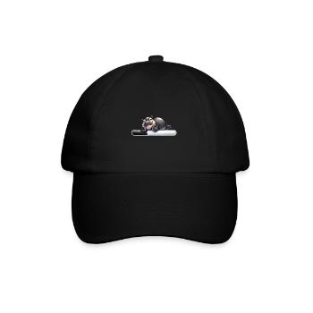 Hippopotame paresseux Barre de chargement Humour - Casquette classique - noir/noir - Devant