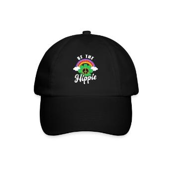 Être le Hippie Signe de Paix Arc-en-ciel Hippie - Casquette classique - noir/noir - Devant