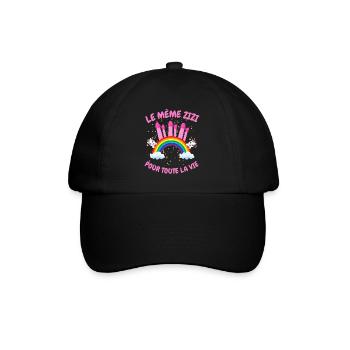 Team Mariée, EVJF, Cadeau Future Mariée - Casquette classique - noir/noir - Devant