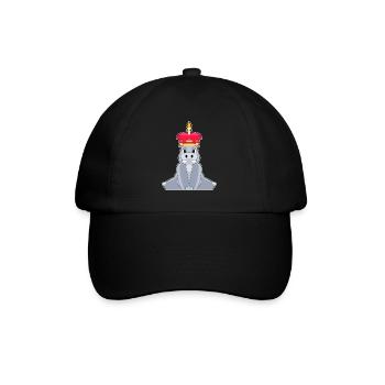 Gâteau d’anniversaire hippopotame - Casquette classique - noir/noir - Devant