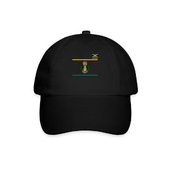 Jamaica Jamaika Rasta Raggea Rastafari Flagge - Baseballkappe - Schwarz/Schwarz - Vorne