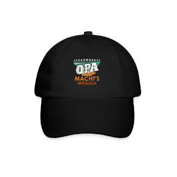 OPA MACHT'S MÖGLICH Lustiges Großvater Opi - Baseballkappe - Schwarz/Schwarz - Vorne