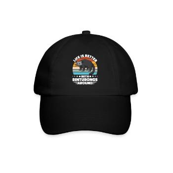 Binturong raton laveur ours rampant chat rampant - Casquette classique - noir/noir - Devant