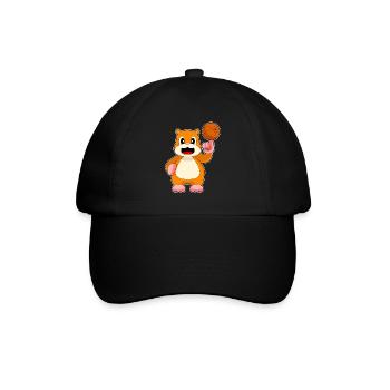 Hamster Basketteur Joueur Basketball - Casquette classique - noir/noir - Devant