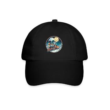 Christmas Mouse Railway Model Railway Kids - Baseball Cap - black/black - Front