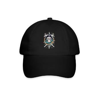 Funny Pirate Outfit Jolly Roger Design - Baseball Cap - black/black - Front