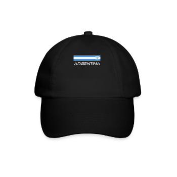 Argentinien Geschenk Argentina Argentine Flagge - Baseballkappe - Schwarz/Schwarz - Vorne
