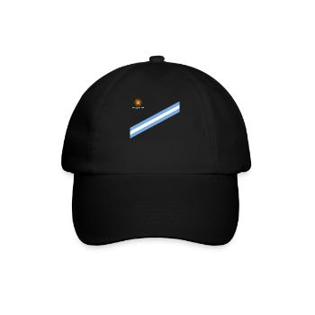 Argentinien Geschenk Argentina Argentine Flagge - Baseballkappe - Schwarz/Schwarz - Vorne