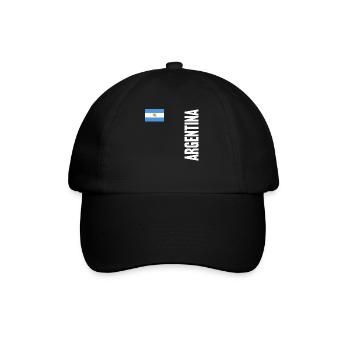 Argentinien Geschenk Argentina Argentine Flagge - Baseballkappe - Schwarz/Schwarz - Vorne
