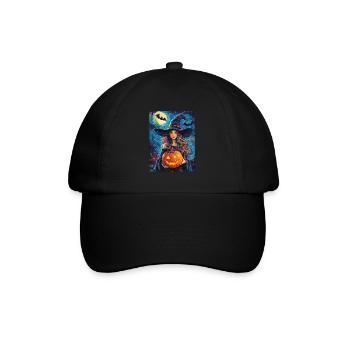 Halloween Cadeau Femmes Sorcière Hommes Enfants Décoration - Casquette classique - noir/noir - Devant