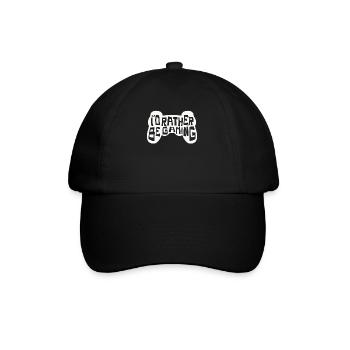 Lieber Zocken als alles andere – Gamer Spruch - Baseballkappe - Schwarz/Schwarz - Vorne