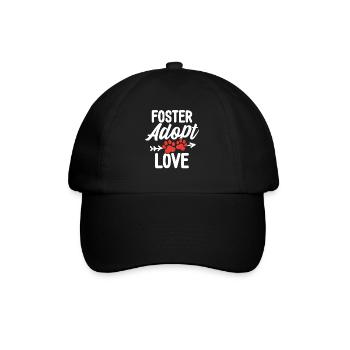 Lustiges Pflegetier Aktivist Tierheim Tierheim Tier - Baseballkappe - Schwarz/Schwarz - Vorne