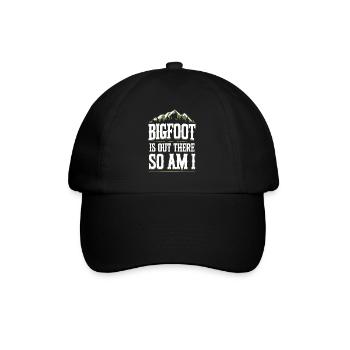 Bigfoot Believer Sasquatch Cryptid Forest Creature - Baseball Cap - black/black - Front