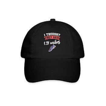 Marathon Sie sagten 1,31 Meilen Laufen - Baseballkappe - Schwarz/Schwarz - Vorne