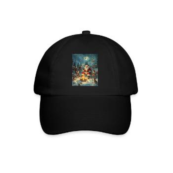 Père Noël Femmes Hommes Enfants Noël - Casquette classique - noir/noir - Devant