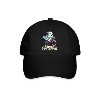 Ghoul Cyclopath Funny Halloween Bicycle - Baseball Cap - black/black - Front