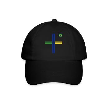Brasilien Brazil shirt Brasilianer Rio de Janeirao - Baseballkappe - Schwarz/Schwarz - Vorne