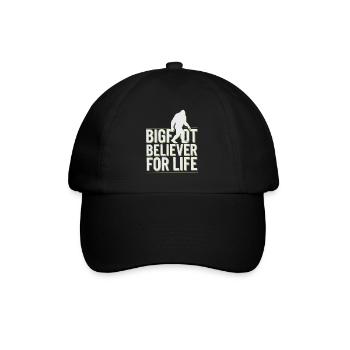 Bigfoot Believer Sasquatch Cryptid Forest Creature - Baseball Cap - black/black - Front