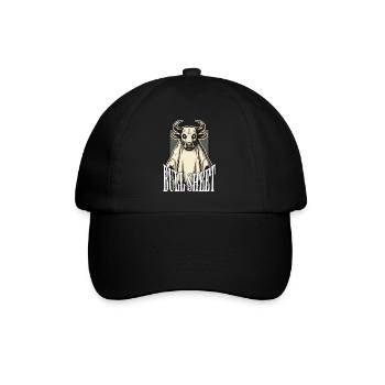 Drôle de taureau feuille d’humour Design - Casquette classique - noir/noir - Devant