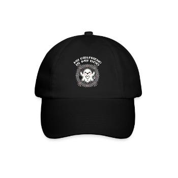 Meine Freundin Ist Mein Boo Liebe Geister - Baseballkappe - Schwarz/Schwarz - Vorne