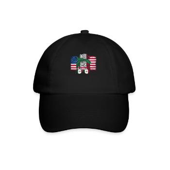 Mexique Mexique Cadeau mexicain Flag Football - Casquette classique - noir/noir - Devant