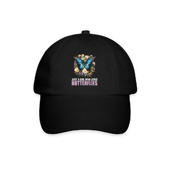 Butterfly Butterflies Butterfly - Baseball Cap - black/black - Front