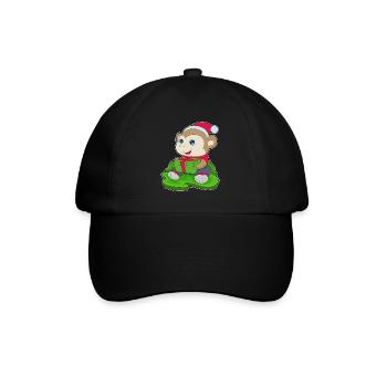 Chapeau de Noël Singe Noël - Casquette classique - noir/noir - Devant