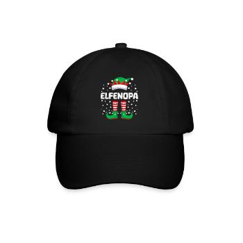 ELFEN OPA Lustiges Großvater Weihnachten Opi - Baseballkappe - Schwarz/Schwarz - Vorne