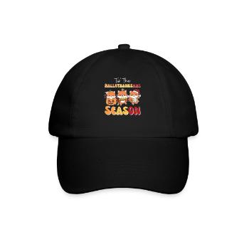 Tis' the Hallothanksmas Season Fox - Baseball Cap - black/black - Front