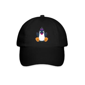 Penguin Baby Pacifier - Baseball Cap - black/black - Front