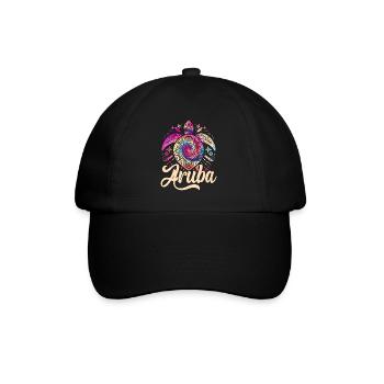 Aruba Caribbean Summer Ocean Beach Gift - Baseball Cap - black/black - Front