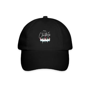Christmas merry christmas snow gnomes - Baseball Cap - black/black - Front