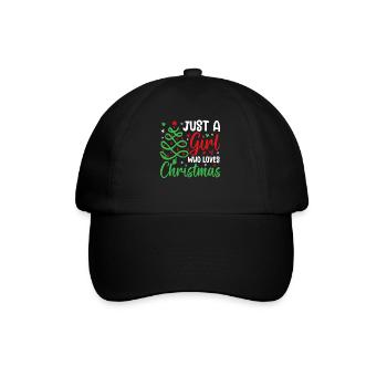 Just A Girl Who Loves Christmas Sister Holiday - Baseballkappe - Schwarz/Schwarz - Vorne