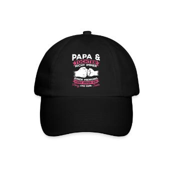 Papa et fille ne sont pas toujours d’accord cœur et fille - Casquette classique - noir/noir - Devant
