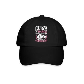 Papa et fille ne sont pas toujours d’accord cœur et fille - Casquette classique - noir/noir - Devant