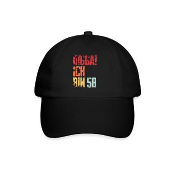 58. Geburtstag 58 Jahre Geschenk Spruch - Baseballkappe - Schwarz/Schwarz - Vorne