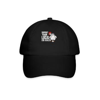 Lokaler Eierhändler Hühnerbesitzer Züchter - Baseballkappe - Schwarz/Schwarz - Vorne