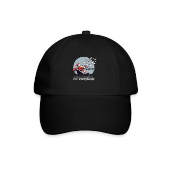 Weihnachtsmann mit Katzen schlitten – Cats for - Baseballkappe - Schwarz/Schwarz - Vorne