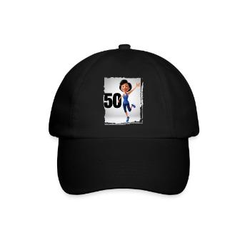 Femme heureuse dans ses 50 ans - Casquette classique - noir/noir - Devant