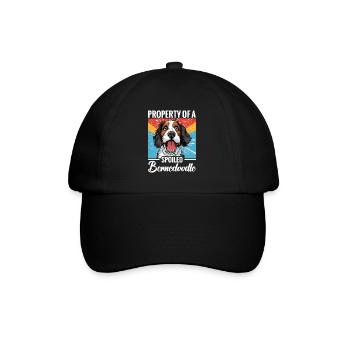 Property of a spoiled Bernedoodle - Baseball Cap - black/black - Front