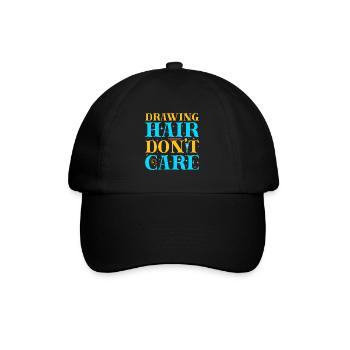 Artist Painter Graphic Drawing Hair Don´t Care - Baseballkappe - Schwarz/Schwarz - Vorne