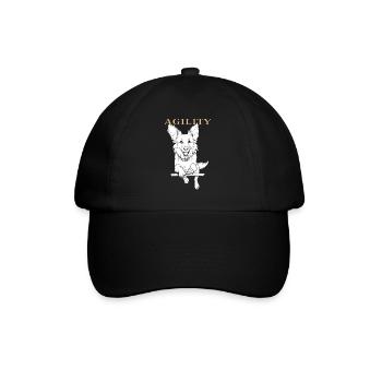 DOG AGILITY - Baseball Cap - black/black - Front