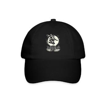 Christmas Skater Santa Streetwear Style - Baseball Cap - black/black - Front