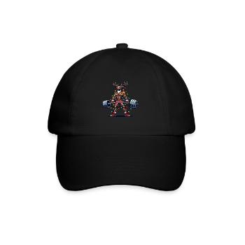 Noël Renne Bodybuilder Humour - Casquette classique - noir/noir - Devant