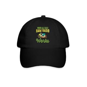 Amateur Radio When All Fails Ham Radio - Baseball Cap - black/black - Front