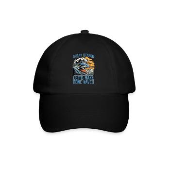 Shark Hunting Shark Season Let's Fossil Hunting - Baseball Cap - black/black - Front