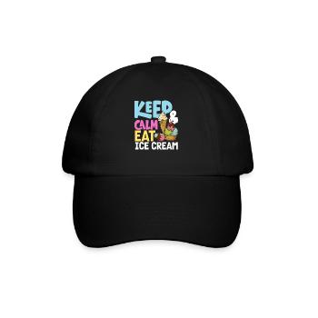 Amateurs de glaces : restez calme et mangez des glaces - Casquette classique - noir/noir - Devant